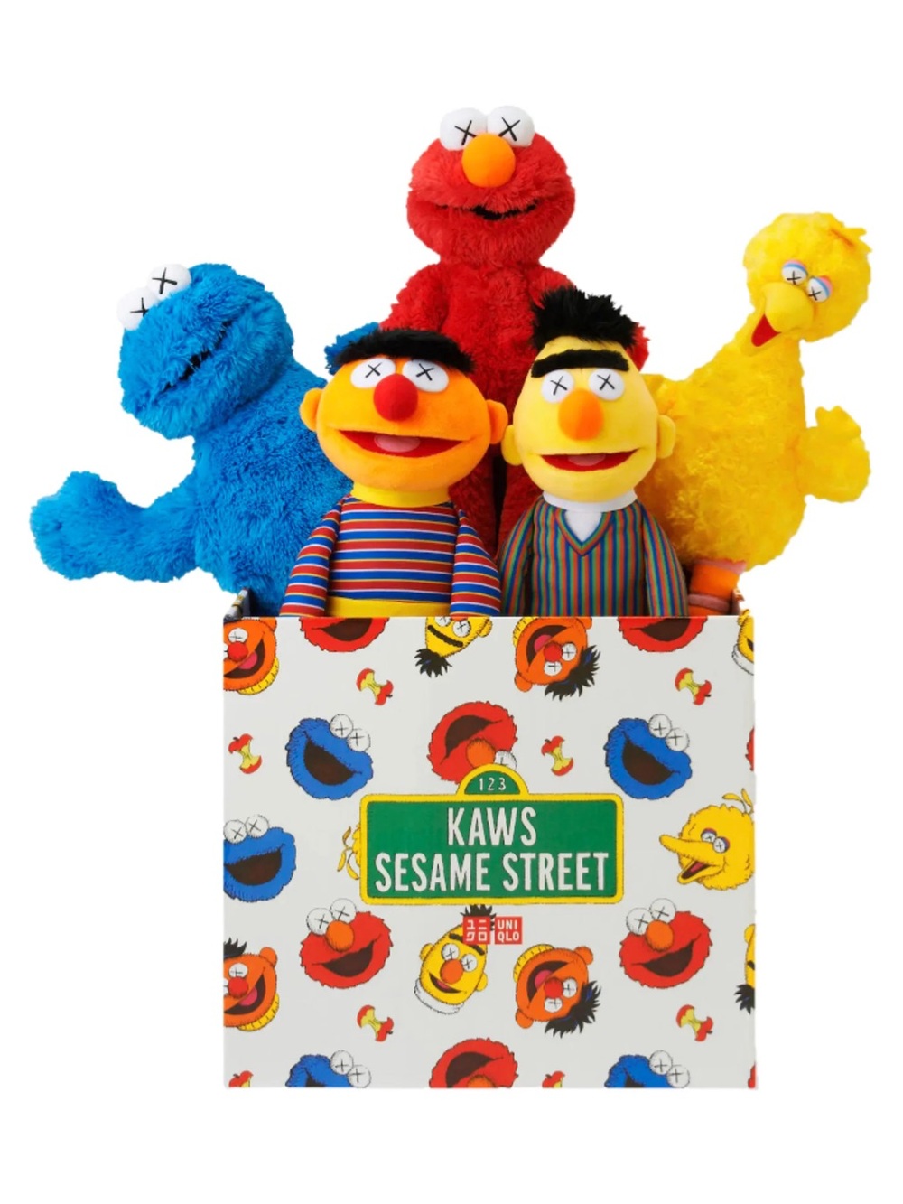KAWS x Uniqlo Sesame Street Plush Set